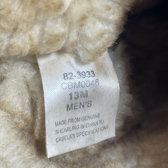 Cabelas Alaskan Guide Brown Shearling Boots Mens 13M Brow Winter Snow Outdoor‎ - Picture 10 of 11